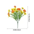 thumbnail image 3 of SIYTUAU Yellow Artificial Flower Bundles 2 Pieces Simulation Flowers Indoor Home Wedding Decoration Fake Floral Stems Plastic 13.78 Inches Length Yellow, 3 of 7