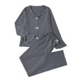 thumbnail image 2 of Lixiuxyad Soft Pajama Long Sleeve Top With Comfortable Pants Breathable Loungewear For Cozy Sleep And Relaxing At Home Womens Sleepwear XL, 2 of 6