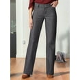 thumbnail image 4 of Women'S High Waist Loose Straight Casual Pants with Pockets Gray S, 4 of 7
