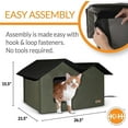 thumbnail image 4 of K&H Outdoor Heated Kitty House Extra-Wise Olive Green, 4 of 7