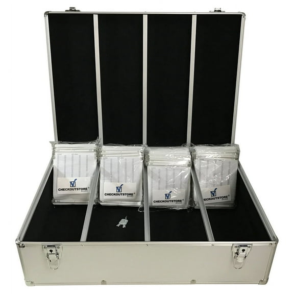(1) CheckOutStore Aluminum CD/DVD Media Hanging Sleeves Storage Box (Holds Up To 1,000 Discs) (Black)