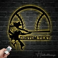 thumbnail image 3 of Handmadetneonsign Custom Baseball Player Metal Wall Art LED Light - Personalized Softball Players, 3 of 5