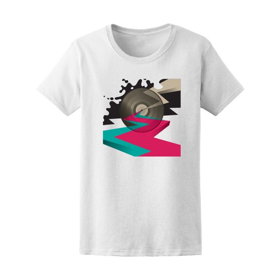 Cool Design Of A Vinyl Record Tee Women's -Image by Shutterstock