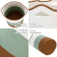 thumbnail image 2 of Sea Team Large Size Cotton Rope Woven Storage Basket Laundry Hamper with Handles, 14 x 20 inches, Green & Brown, 2 of 6