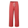 thumbnail image 5 of Mens Pants Casual Mens Slacks Men's Casual Pants Comfortable Solid Color Button Fly Sleep Pants for Home Outdoor Walking Slim Fit Long Trousers, 5 of 6