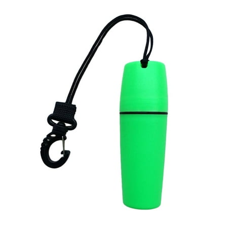 Durable ABS Waterproof Container Bottle with Hook Lanyard green Bottle