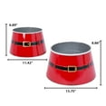 thumbnail image 4 of The Gerson Company Set of 2 Nesting Metal Santa Belt Mini Tree Collars - N/A, 4 of 4