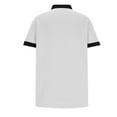 thumbnail image 5 of ZCFZJW Mens Muscle Fit T-Shirts Casual Patchwork Summer Short Sleeve 1/4 Zip up V Neck Pullover Tops Trendy Turndown Collar Workout Tshirt White XXXL, 5 of 6