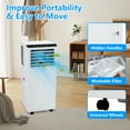 thumbnail image 4 of MemoryField 8000 BTU Portable Air Conditioner, 3 In 1 AC Unit Cooling Up to 350 Sq.Ft, Small Air Cooler, Dehumidifier and Fan, White, 4 of 7