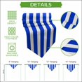 thumbnail image 5 of Blue Striped Table Runner Linen Burlap Table Runner 108 Inches Long Contemporary Abstract Horizontal Lines Dresser Scarves for Kitchen Island Coffee Dining Room Party Wedding Holiday Decor 13"x108", 5 of 8
