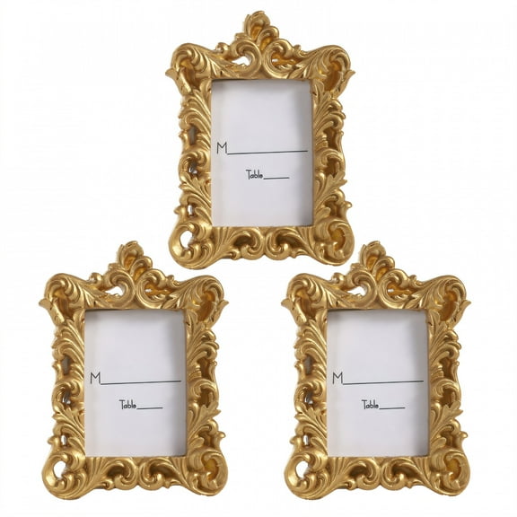 DESIGNICE 3Pcs Vintage Picture Frames,Space Accent Wall Frames,Multi Function Gold Picture Frames,5.91"X3.94",Gold