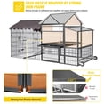 thumbnail image 5 of Aivituvin 85" Mobile Chicken Coop with Wheels & Metal Run, Large Chicken House for 6-8 Chickens with All-Steel Frame & Waterproof Rain Cover, 5 of 9