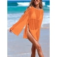 thumbnail image 3 of jinghuiyue Womens Summer Crochet Swimsuit Coverup Boat Neck Hollow Out Knit Sweater Tops Beach Vacation Clothes XL, 3 of 7