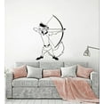 thumbnail image 2 of Robin Hood Archerry Archer Cartoon Character Cartoon Wall Sticker Art Decal for Girls Boys Room Bedroom Nursery Kindergarten House Fun Home Decor Stickers Wall Art Vinyl Decoration Size (10x8 inch), 2 of 3