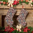 thumbnail image 6 of Lsque rock record music Skull Pattern 18 Inch Christmas Stockings, Festive Holiday Stocking for Christmas Decorations Holiday Decor, 6 of 8