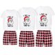 thumbnail image 2 of Pijama familiar a juego de Navidad, conjunto de pijama corto blanco con letra I Do It, cabeza de Papá Noel, pijama de bebé, 2 of 3