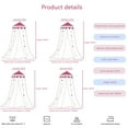 thumbnail image 3 of Purple Princess Bed Canopy for Girls with Glowing Stars, Ceiling Tent Hanging Mosquito Net with Light, Fits Twin, Full, and Queen Size Beds, Suitable for Indoor Room Decor and Outdoor Use, 3 of 3