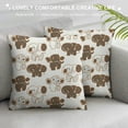 thumbnail image 3 of Orinice Elephants Pattern Brown Spots Graphic Decorative Cushion Throw Pillow Cover for Home Couch Living Room Bed Sofa Zipper Closure 1PC 18x18in, 3 of 5