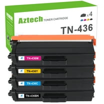 A AZTECH Compatible Toner Cartridge for Brother TN436 TN-436 MFC-L8900CDW L9570CDW, HL-L8360CDW L8360CDWT L9310CDW Printer (Black, Cyan, Yellow, Magenta, 4-Pack)