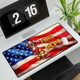 thumbnail image 3 of Firefighter Sphynx Hero Rescue Fire Dept Fireman USA Flag Desk Mat Full Keyboard Mouse Pad Cat Lover Kitten Owner Gifts Idea Large Mousepad - 02026, 3 of 5