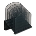 thumbnail image 2 of "Onyx Mesh Desk Organizer With Tiered Sections, 5 Sections, Letter To Legal Size Files, 11.25"" X 7.25"" X 12"", Black | Bundle of 2 Each", 2 of 2