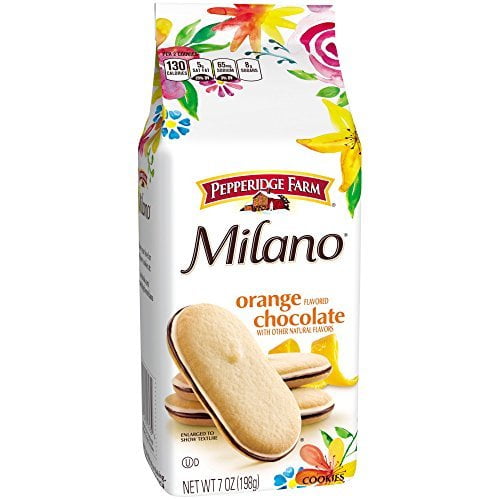 Pepperidge Farm Milano Orange Flavored Chocolate Cookies 7 oz Pack of 4