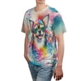 thumbnail image 4 of Hippie Chihuahua Portrait Watercolor Tie-Dye Vintage Styles All Over Print 3D Shirt Unisex Merch Dog Lover Gifts Idea - 00014, 4 of 6