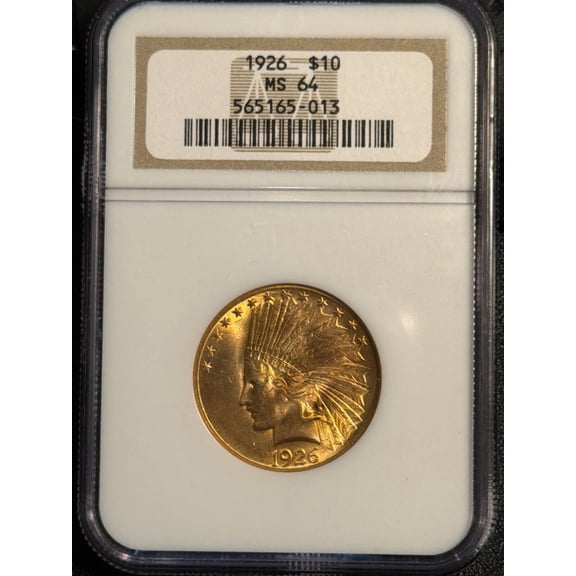 1926 Gold Eagles $10 Indian Head NGC MS-64