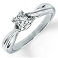 thumbnail image 2 of Half Carat Princess Solitaire Infinity Engagement Ring in White Gold, 2 of 3