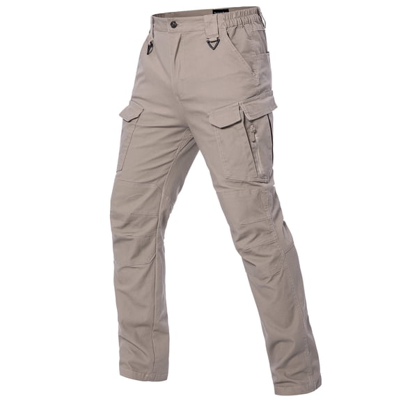 MANSDOUR Men's Flex Work Pants Lightweight Cotton Stretch Outdoor Hiking Cargo Pants