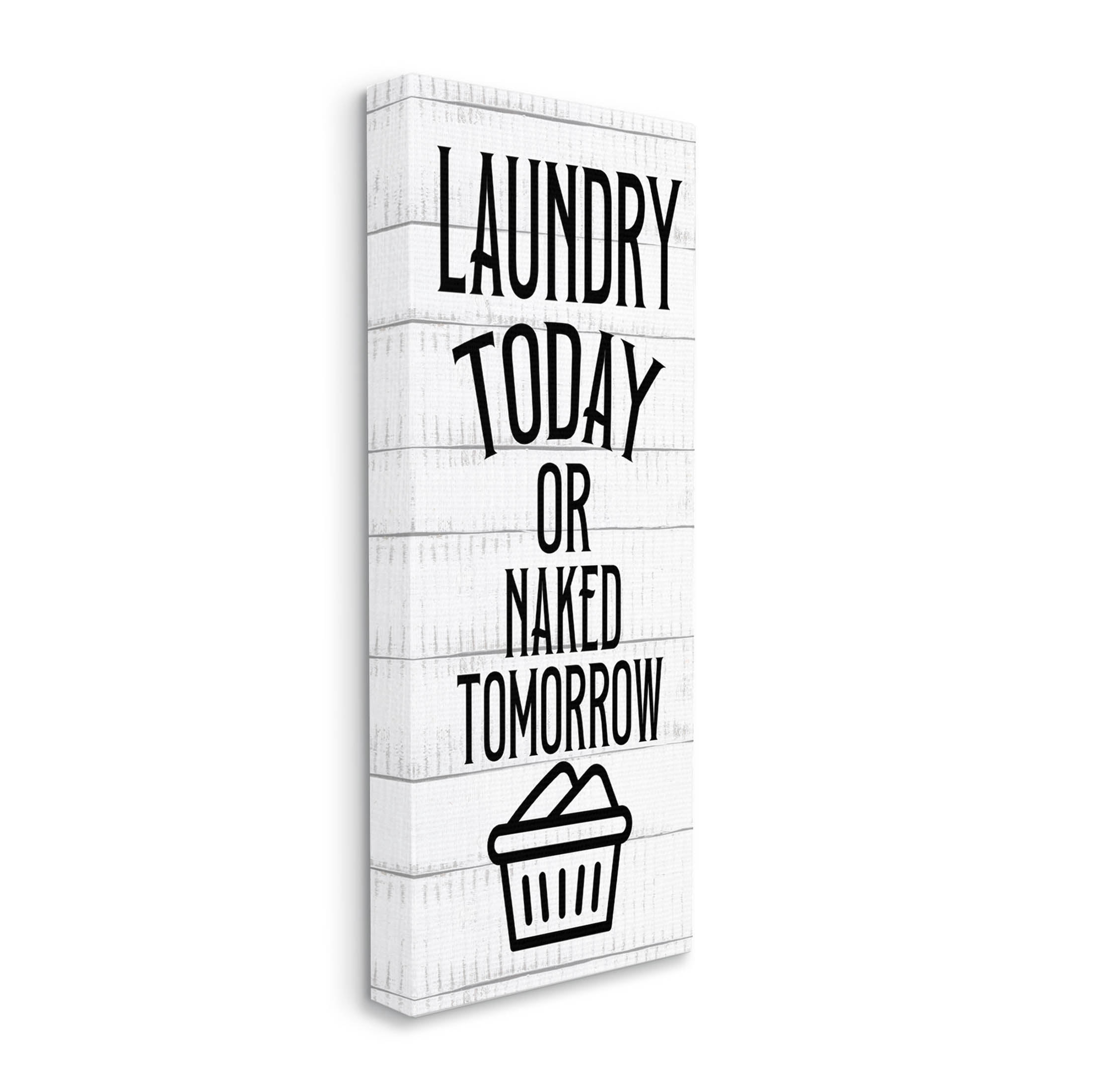Stupell Industries Laundry Room Rustic Humor Typography Graphic Art Gallery Wrapped Canvas Print Wall Art, Design by Kim Allen