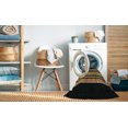thumbnail image 2 of Ahgly Company Machine Washable Indoor Round Abstract Night Black Area Rugs, 8' Round, 2 of 7