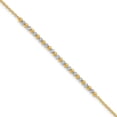 thumbnail image 1 of 14K Two-Tone Diamond-Cut Beaded 7.5In Bracelet (Width 2) (Length 7.5) - Jbsp, 1 of 5