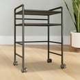 thumbnail image 6 of deevoka Cat Food Can Storage Cart Metal Shelf above Litter Box Rolling Storage Stand Small, 6 of 9