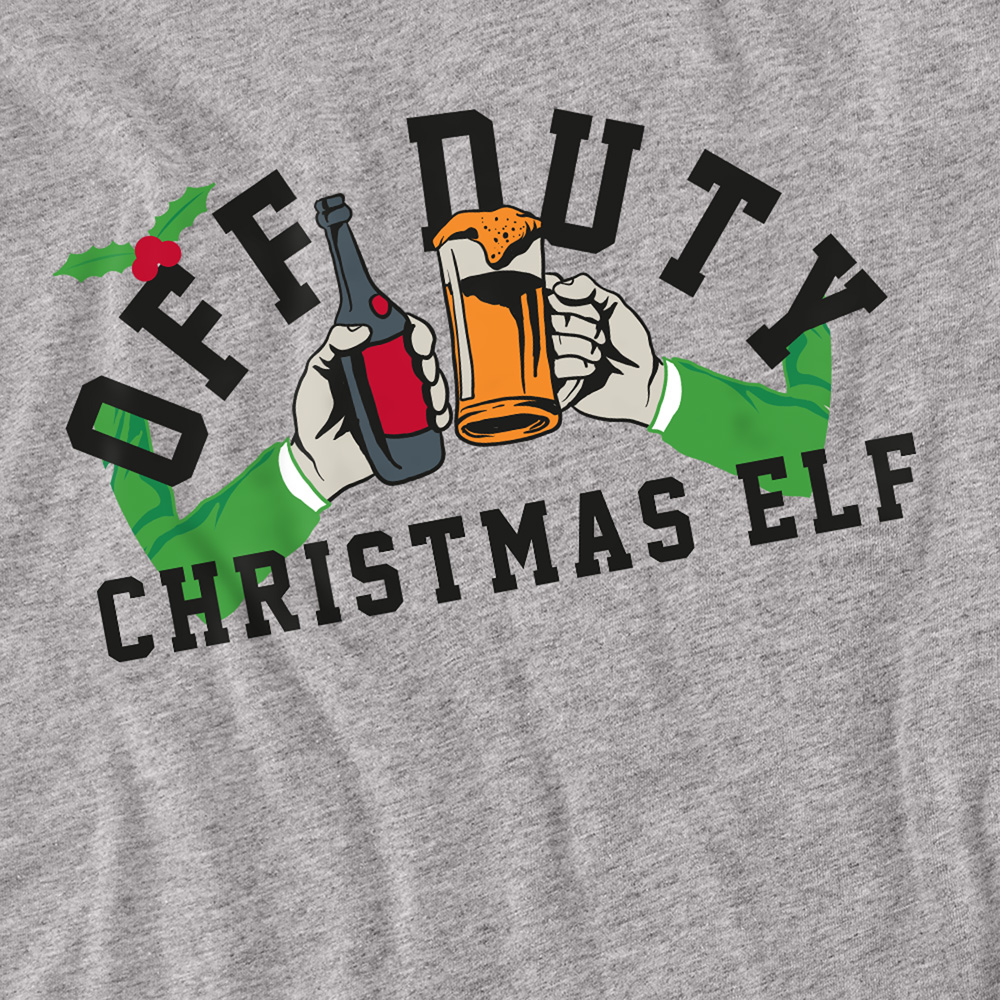 Off Duty Christmas Elf Unisex Adult T Shirt