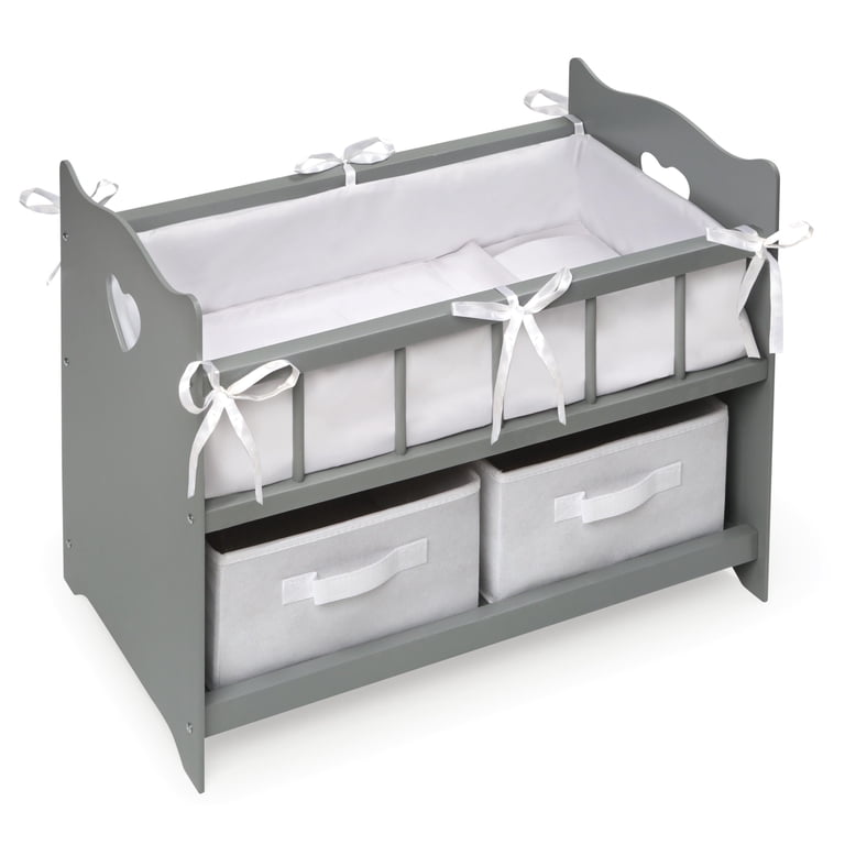 Badger Basket Executive Doll Crib Storage Gray photo 1
