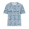 thumbnail image 4 of JSheng Tops for Women Trendy Womens New Casual Fashion Printed T-Shirt Crewneck Short-Sleeved Top Blue M, 4 of 5