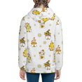 thumbnail image 6 of Naloa Gnome With Sunflower Teenage Zipper Hoodie, Long Sleeve Zip Up Hoodies Casual Jackets Tops for 7-12 Years-Small, 6 of 6