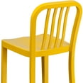 thumbnail image 6 of Merrick Lane Square Seat Curved Powder Coated Finish Bar Stool, Yellow, 6 of 13