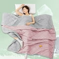 thumbnail image 6 of Qocolhg Solid Color Conditioning Quilt, Lightweight Summer Comforter Cooling Blanket for All Season Use, Machine Washable, Bedding Soft Coverlet Cooling Quilts for Hot Sleepers, 39x59 inch, Purple, 6 of 6
