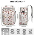 thumbnail image 2 of Colorful Ice Cream Dessert Backpack Cooler, Leakproof Insulated Lunch Bag with Sweet Treats Pattern for Travel, Camping, Outdoor Fun, 2 of 3