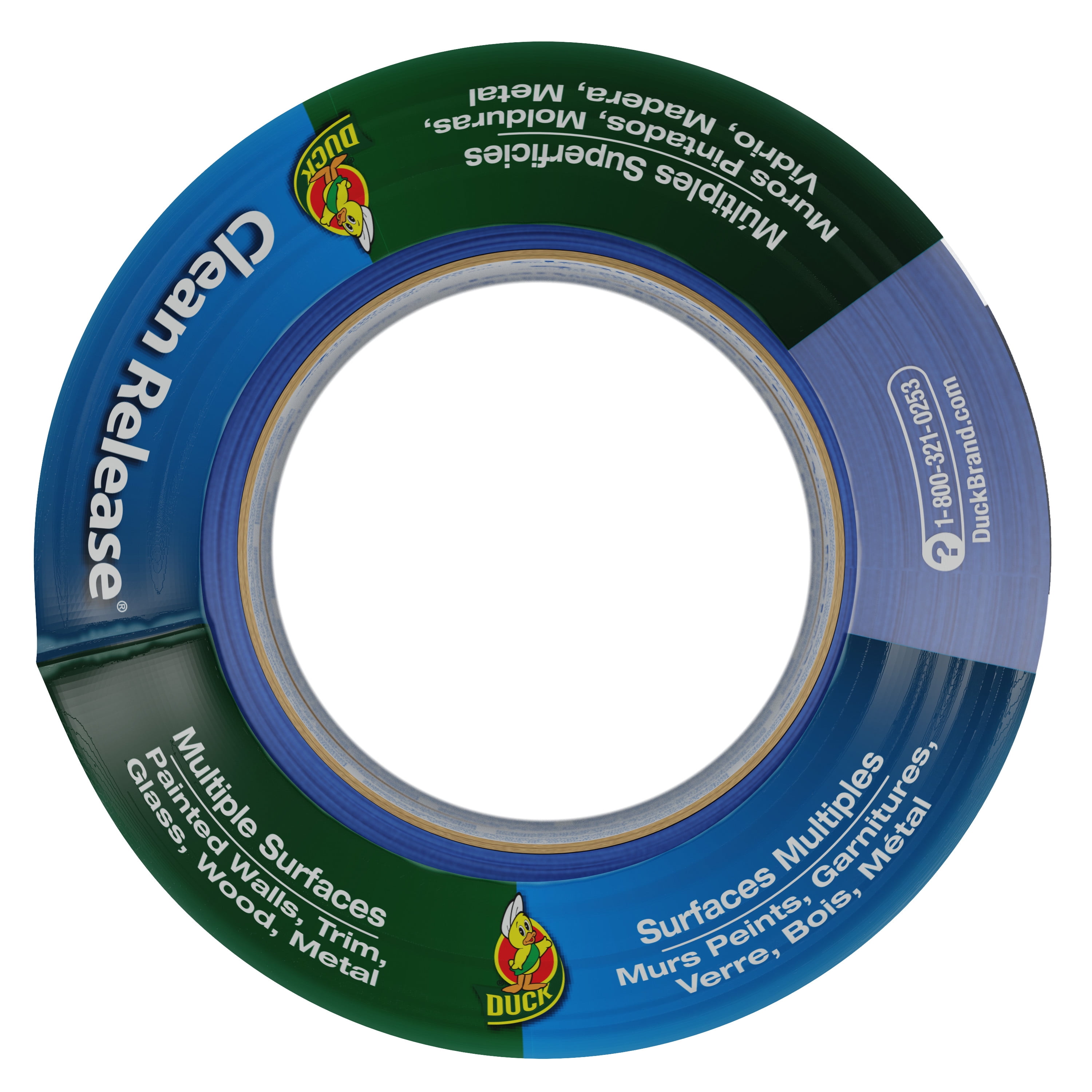 (4 pack) Duck Clean Release 1.41 in. x 60 yd. Blue Painter's Tape, 2 Rolls