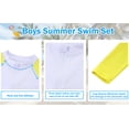 thumbnail image 5 of Aideaone 2 Piece Boys Swim Sets Swim Trunks with Rash Guard for Kids Bathing Suits Boys Swimwear with Zipper Size 7-12T, 5 of 6
