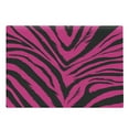 thumbnail image 1 of Teen Room Cutting Board, Vibrant Zebra Skin Motif in Hot Tone Africal Animal Safari Fashion Image, Decorative Tempered Glass Cutting and Serving Board, Large Size, Magenta and Black, by Ambesonne, 1 of 1