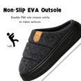thumbnail image 5 of Knivor Quilted Fuzzy Open Back House Slippers for Men Winter Warm Platform Non Slip Cozy Lined Indoor Bedroom Slippers Large Size, 5 of 9