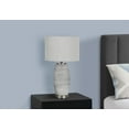 thumbnail image 3 of Table Lamp Lighting, 25"h, Table Lamp, Grey Ceramic, Grey Shade, Modern,Bedroom Lamp, 3 of 7