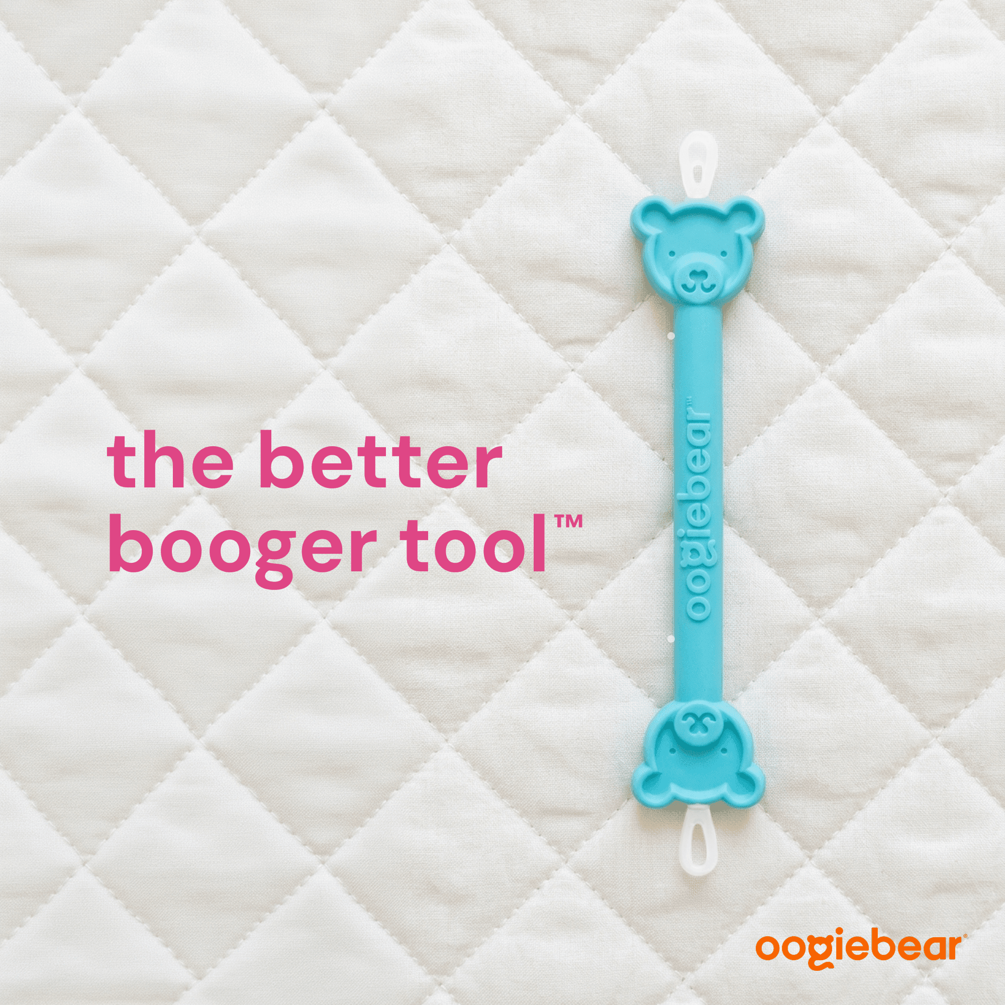 Oogiebear 2 Pack Booger and Ear Wax Picker with Case, Safe For Newborns, Blue