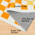 thumbnail image 6 of Area Rugs for Bedroom Living Room, 5' x 6.6' Ft Checkered Rug Retro Checkerboard Moroccan Rug Lightweight Outdoor Washable Carpet Rustic Decor for Living Room Bedroom Kitchen Patio(Orange/Yellow), 6 of 9