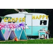 LaVenty 16 PCS Happy Camper Balloon Camping Birthday Party Decor One Happy Camper Party Decor Lumberjack Party Decor Camp Party Decorations Tent Birthday Party Decor