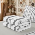 thumbnail image 5 of Manfei Rustic Flower Zipper Queen Comforter Set with Fitted Sheet and 2 Pillowcases,Spring Garden Zipper Bedding Set,Reversible, 5 of 7